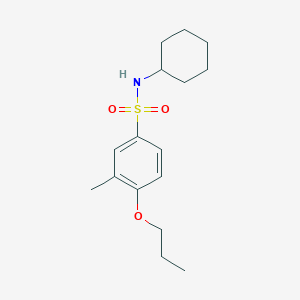 molecular formula C16H25NO3S B497631 N-cyclohexyl-3-methyl-4-propoxybenzenesulfonamide CAS No. 914245-79-7