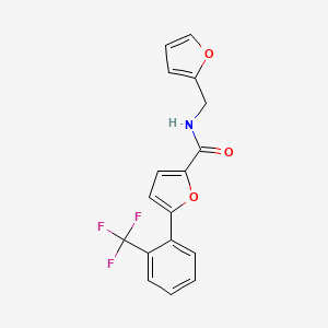 molecular formula C17H12F3NO3 B4976314 N-(2-furylmethyl)-5-[2-(trifluoromethyl)phenyl]-2-furamide 