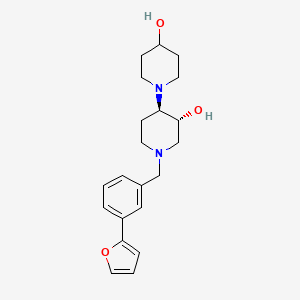 molecular formula C21H28N2O3 B4976316 (3'R*,4'R*)-1'-[3-(2-furyl)benzyl]-1,4'-bipiperidine-3',4-diol 