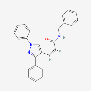 molecular formula C25H21N3O B4976319 N-benzyl-3-(1,3-diphenyl-1H-pyrazol-4-yl)acrylamide 