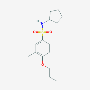 molecular formula C15H23NO3S B497633 N-cyclopentyl-3-methyl-4-propoxybenzenesulfonamide CAS No. 914245-82-2