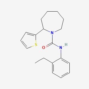 molecular formula C19H24N2OS B4976331 N-(2-ethylphenyl)-2-(2-thienyl)-1-azepanecarboxamide 