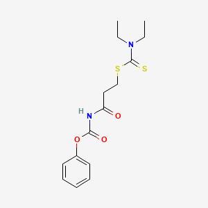 phenyl (3-{[(diethylamino)carbonothioyl]thio}propanoyl)carbamate