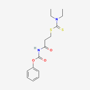 molecular formula C15H20N2O3S2 B4976339 phenyl (3-{[(diethylamino)carbonothioyl]thio}propanoyl)carbamate 