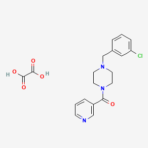 molecular formula C19H20ClN3O5 B4976354 1-(3-chlorobenzyl)-4-(3-pyridinylcarbonyl)piperazine oxalate 