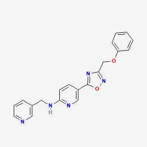 5-[3-(phenoxymethyl)-1,2,4-oxadiazol-5-yl]-N-(3-pyridinylmethyl)-2-pyridinamine