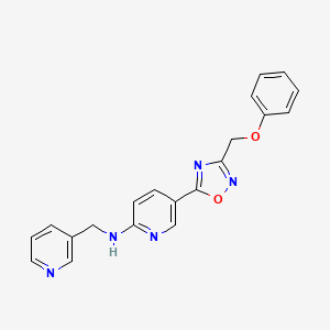 molecular formula C20H17N5O2 B4976361 5-[3-(phenoxymethyl)-1,2,4-oxadiazol-5-yl]-N-(3-pyridinylmethyl)-2-pyridinamine 