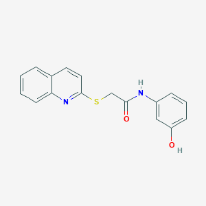 N-(3-hydroxyphenyl)-2-(2-quinolinylthio)acetamide