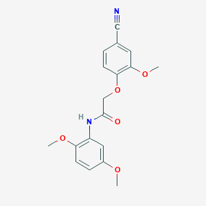 2-(4-cyano-2-methoxyphenoxy)-N-(2,5-dimethoxyphenyl)acetamide