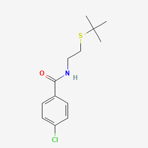 molecular formula C13H18ClNOS B4976379 N-[2-(tert-butylthio)ethyl]-4-chlorobenzamide 