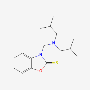 molecular formula C16H24N2OS B4976386 3-[(diisobutylamino)methyl]-1,3-benzoxazole-2(3H)-thione 