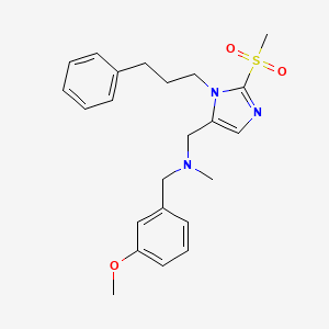 molecular formula C23H29N3O3S B4976387 (3-methoxybenzyl)methyl{[2-(methylsulfonyl)-1-(3-phenylpropyl)-1H-imidazol-5-yl]methyl}amine 