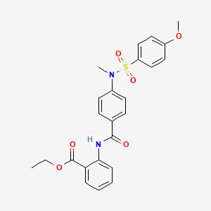 molecular formula C24H24N2O6S B4976389 ethyl 2-({4-[[(4-methoxyphenyl)sulfonyl](methyl)amino]benzoyl}amino)benzoate 