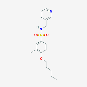 molecular formula C18H24N2O3S B497639 3-methyl-4-(pentyloxy)-N-(3-pyridinylmethyl)benzenesulfonamide 