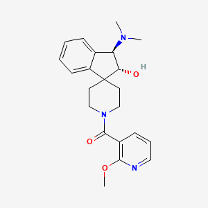 (2R*,3R*)-3-(dimethylamino)-1'-[(2-methoxy-3-pyridinyl)carbonyl]-2,3-dihydrospiro[indene-1,4'-piperidin]-2-ol