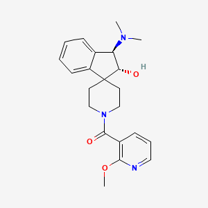 molecular formula C22H27N3O3 B4976398 (2R*,3R*)-3-(dimethylamino)-1'-[(2-methoxy-3-pyridinyl)carbonyl]-2,3-dihydrospiro[indene-1,4'-piperidin]-2-ol 