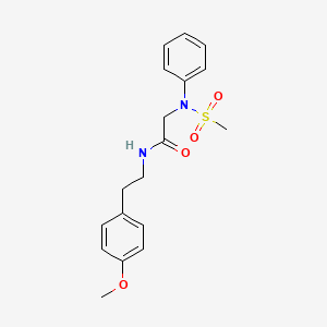 molecular formula C18H22N2O4S B4976408 N~1~-[2-(4-methoxyphenyl)ethyl]-N~2~-(methylsulfonyl)-N~2~-phenylglycinamide 