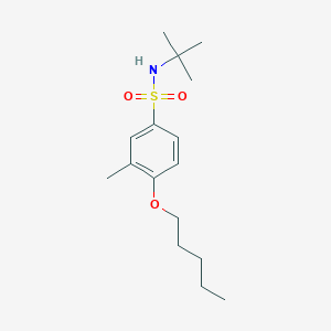 molecular formula C16H27NO3S B497642 N-(tert-butyl)-3-methyl-4-(pentyloxy)benzenesulfonamide CAS No. 914246-26-7