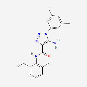 molecular formula C20H23N5O B4976420 5-amino-1-(3,5-dimethylphenyl)-N-(2-ethyl-6-methylphenyl)-1H-1,2,3-triazole-4-carboxamide 
