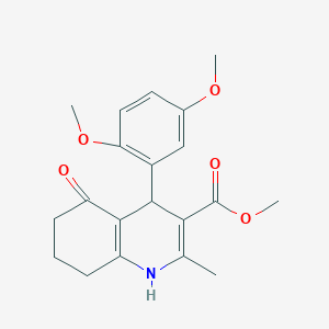 molecular formula C20H23NO5 B4976439 methyl 4-(2,5-dimethoxyphenyl)-2-methyl-5-oxo-1,4,5,6,7,8-hexahydro-3-quinolinecarboxylate CAS No. 5474-00-0