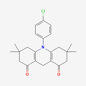 molecular formula C23H26ClNO2 B4976451 10-(4-chlorophenyl)-3,3,6,6-tetramethyl-3,4,6,7,9,10-hexahydro-1,8(2H,5H)-acridinedione 