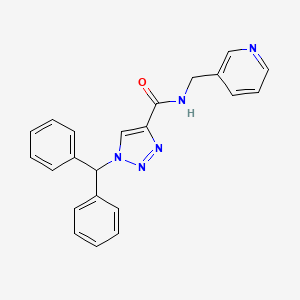 molecular formula C22H19N5O B4976458 1-(diphenylmethyl)-N-(3-pyridinylmethyl)-1H-1,2,3-triazole-4-carboxamide 