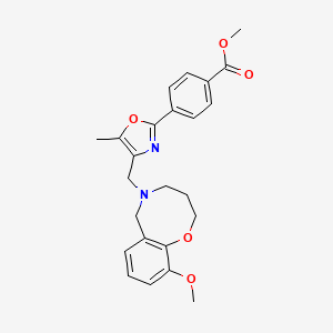 methyl 4-{4-[(10-methoxy-3,4-dihydro-2H-1,5-benzoxazocin-5(6H)-yl)methyl]-5-methyl-1,3-oxazol-2-yl}benzoate