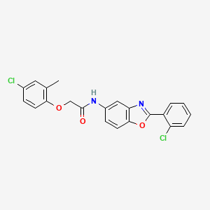 2-(4-chloro-2-methylphenoxy)-N-[2-(2-chlorophenyl)-1,3-benzoxazol-5-yl]acetamide