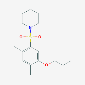 [(2,4-Dimethyl-5-propoxyphenyl)sulfonyl]piperidine