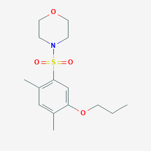 molecular formula C15H23NO4S B497651 2,4-Dimethyl-5-(4-morpholinylsulfonyl)phenyl propyl ether CAS No. 914243-96-2