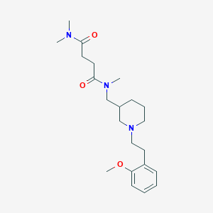 molecular formula C22H35N3O3 B4976516 N-({1-[2-(2-methoxyphenyl)ethyl]-3-piperidinyl}methyl)-N,N',N'-trimethylsuccinamide 