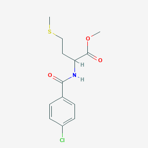 molecular formula C13H16ClNO3S B4976537 methyl N-(4-chlorobenzoyl)methioninate 