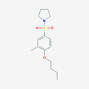 molecular formula C15H23NO3S B497654 [(4-Butoxy-3-methylphenyl)sulfonyl]pyrrolidine CAS No. 914244-16-9