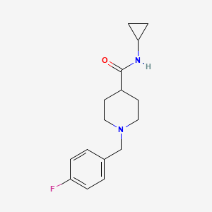 molecular formula C16H21FN2O B4976540 N-cyclopropyl-1-(4-fluorobenzyl)-4-piperidinecarboxamide 