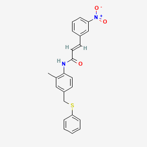 molecular formula C23H20N2O3S B4976548 N-{2-methyl-4-[(phenylthio)methyl]phenyl}-3-(3-nitrophenyl)acrylamide 