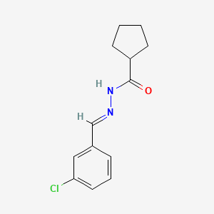 N'-(3-chlorobenzylidene)cyclopentanecarbohydrazide