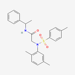 molecular formula C25H28N2O3S B4976559 N~2~-(2,5-dimethylphenyl)-N~2~-[(4-methylphenyl)sulfonyl]-N~1~-(1-phenylethyl)glycinamide 
