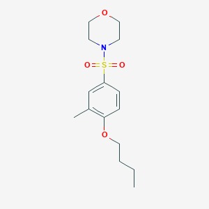 molecular formula C15H23NO4S B497656 4-(4-Butoxy-3-methylbenzenesulfonyl)morpholine CAS No. 914244-22-7
