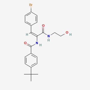 molecular formula C22H25BrN2O3 B4976567 N-(2-(4-bromophenyl)-1-{[(2-hydroxyethyl)amino]carbonyl}vinyl)-4-tert-butylbenzamide 
