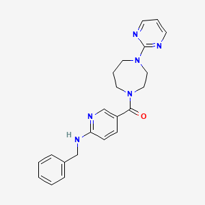 molecular formula C22H24N6O B4976582 N-benzyl-5-{[4-(2-pyrimidinyl)-1,4-diazepan-1-yl]carbonyl}-2-pyridinamine 