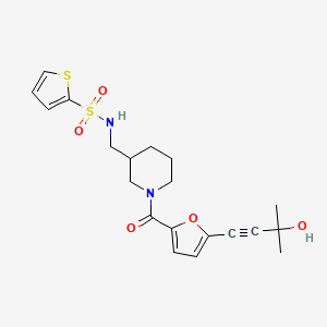 molecular formula C20H24N2O5S2 B4976590 N-({1-[5-(3-hydroxy-3-methyl-1-butyn-1-yl)-2-furoyl]-3-piperidinyl}methyl)-2-thiophenesulfonamide 