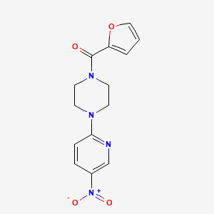 molecular formula C14H14N4O4 B4976597 1-(2-furoyl)-4-(5-nitro-2-pyridinyl)piperazine 