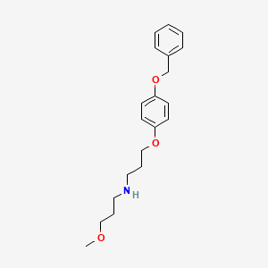 molecular formula C20H27NO3 B4976612 3-[4-(benzyloxy)phenoxy]-N-(3-methoxypropyl)-1-propanamine 