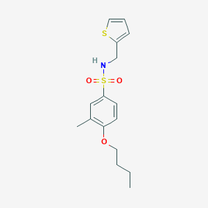 molecular formula C16H21NO3S2 B497663 4-butoxy-3-methyl-N-(2-thienylmethyl)benzenesulfonamide CAS No. 914244-64-7