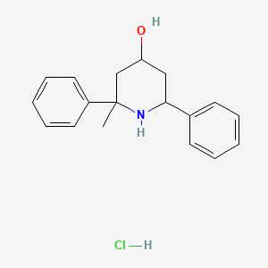 molecular formula C18H22ClNO B4976638 2-methyl-2,6-diphenyl-4-piperidinol hydrochloride 