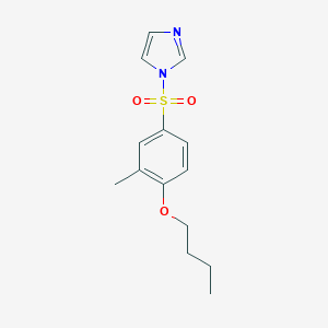molecular formula C14H18N2O3S B497666 1-(4-butoxy-3-methylbenzenesulfonyl)-1H-imidazole CAS No. 914244-73-8