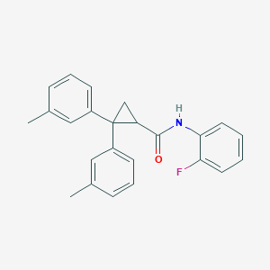 molecular formula C24H22FNO B4976660 N-(2-fluorophenyl)-2,2-bis(3-methylphenyl)cyclopropanecarboxamide 