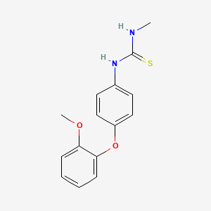 molecular formula C15H16N2O2S B4976671 N-[4-(2-methoxyphenoxy)phenyl]-N'-methylthiourea 
