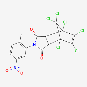 molecular formula C16H8Cl6N2O4 B4976676 1,7,8,9,10,10-hexachloro-4-(2-methyl-5-nitrophenyl)-4-azatricyclo[5.2.1.0~2,6~]dec-8-ene-3,5-dione 