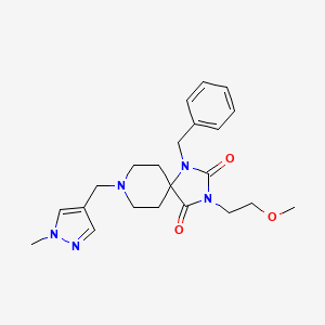 molecular formula C22H29N5O3 B4976682 1-benzyl-3-(2-methoxyethyl)-8-[(1-methyl-1H-pyrazol-4-yl)methyl]-1,3,8-triazaspiro[4.5]decane-2,4-dione 